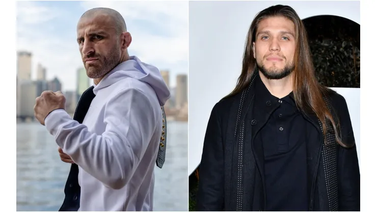Alex Volkanovski of Australia (left) and Brian Ortega of the US (right)
