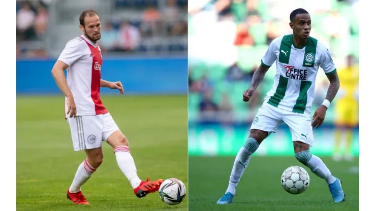 Daley Blind of AJAX (left) and Damil Dankerlui of FC Groningen (right)