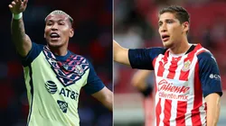 Roger Martinez of Club America (left) and Luis Olivas of Chivas.