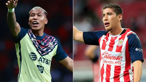 Roger Martinez of Club America (left) and Luis Olivas of Chivas.