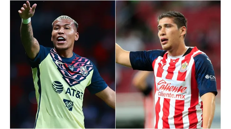 Roger Martinez of Club America (left) and Luis Olivas of Chivas.