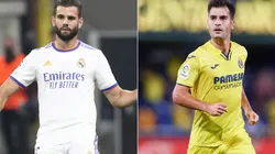 Nacho of Real Madrid (left) and Manu Trigueros of Villarreal (right)