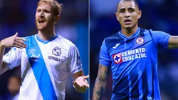Fernando Aristeguieta of Puebla (left) and Yoshimar Yotun of Cruz Azul (right)
