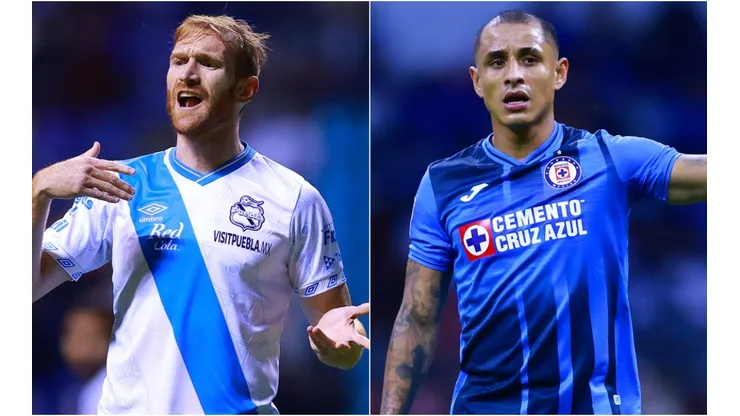 Fernando Aristeguieta of Puebla (left) and Yoshimar Yotun of Cruz Azul (right)