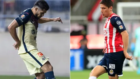 Henry Martin of Club America and Luis Olivas of Chivas