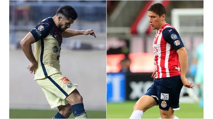 Henry Martin of Club America and Luis Olivas of Chivas