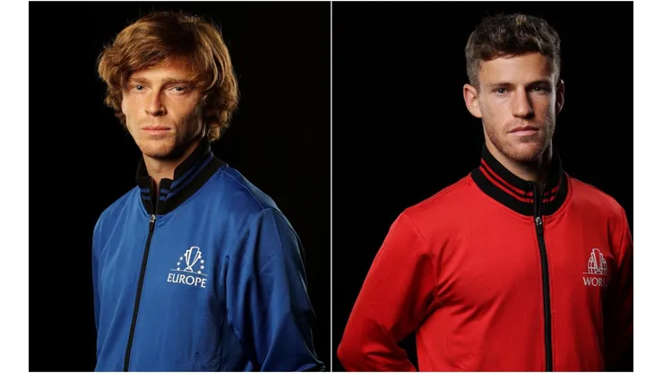 Andrey Rublev (left) will take on Diego Schwartzman in the 2021 Laver Cup.
