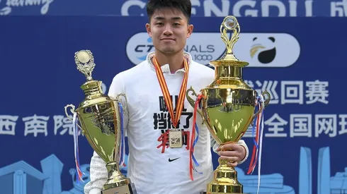 Wu Yibing of China at the ATP Chengdu Open