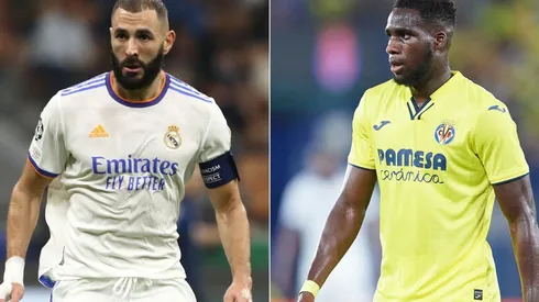Karim Benzema of Real Madrid (left) and Etienne Capoue of Villareal (right)