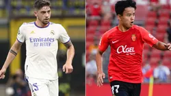 Federico Valverde of Real Madrid (left) and Takefusa 'Take' Kubo of Mallorca.