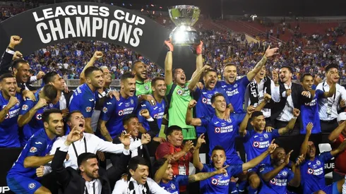 Cruz Azul celebrating the Leagues Cup title in 2019.