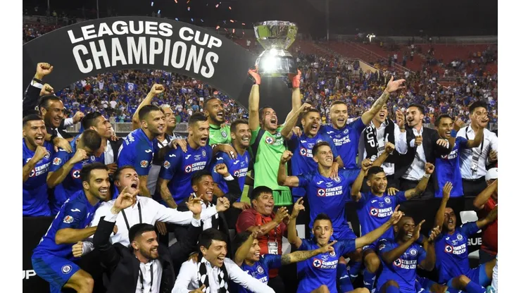 Cruz Azul celebrating the Leagues Cup title in 2019.