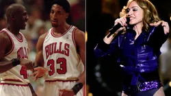 Michael Jordan & Scottie Pippen (left) & Madonna