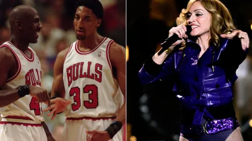 Michael Jordan & Scottie Pippen (left) & Madonna