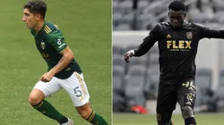 Claudio Bravo of Portland Timbers (left) and Jesus Murillo of LAFC