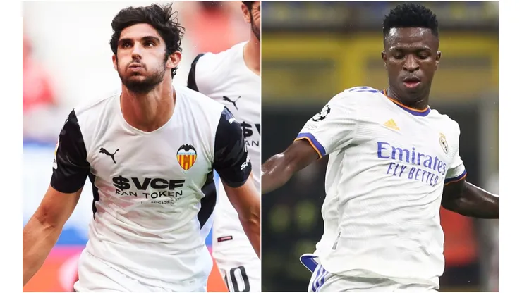 Goncalo Guedes of Valencia (left) and Vinicius Junior of Real Madrid (right)