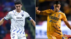 John Medina of Monterrey (left) and Aldo Cruz of Tigres UANL