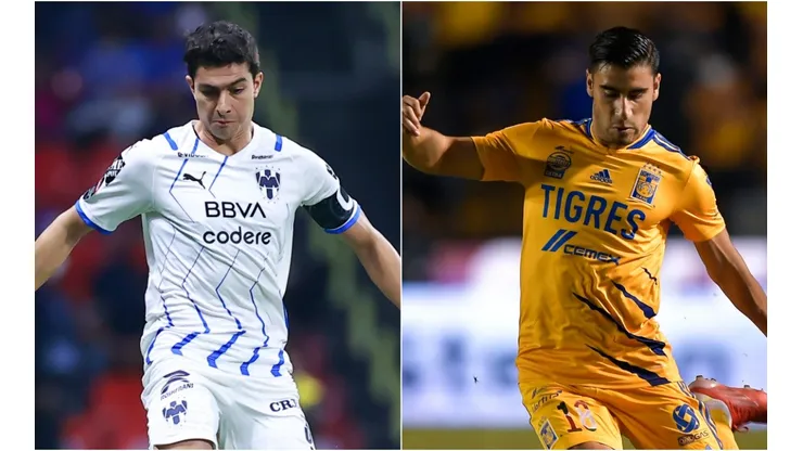 John Medina of Monterrey (left) and Aldo Cruz of Tigres UANL