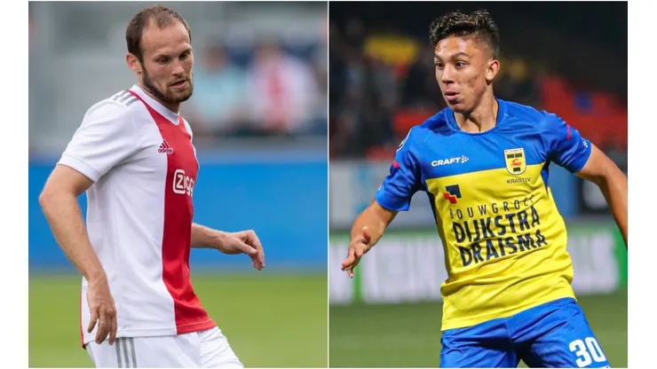 Daley Blind of Ajax (left) and Filip Krastev of Cambuur (right)