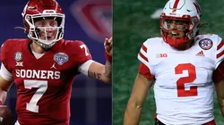 Spencer Rattler, Quarterback of Oklahoma Sooners (left) and Adrian Martinez of Nebraska (right)