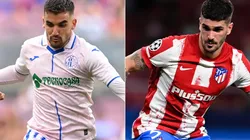 Mauro Arambarri of Getafe (left) and Rodrigo De Paul of Atletico Madrid (right)