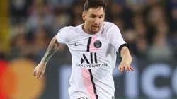 Lionel Messi in action during PSG's 1-1 draw with Club Brugge in the 2021-22 UEFA Champions League. (Getty)