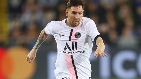 Lionel Messi in action during PSG's 1-1 draw with Club Brugge in the 2021-22 UEFA Champions League. (Getty)
