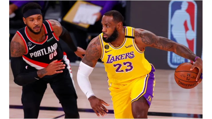 Carmelo Anthony & LeBron James. (Getty)