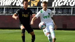 Erik Duenas of Los Angeles FC (left ) and Zan Kolmanic of FC Austin (right) (Getty)