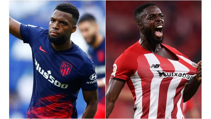 Thomas Lemar of Atletico Madrid (left) and Inaki Williams of Athletic Club (right). (Getty)