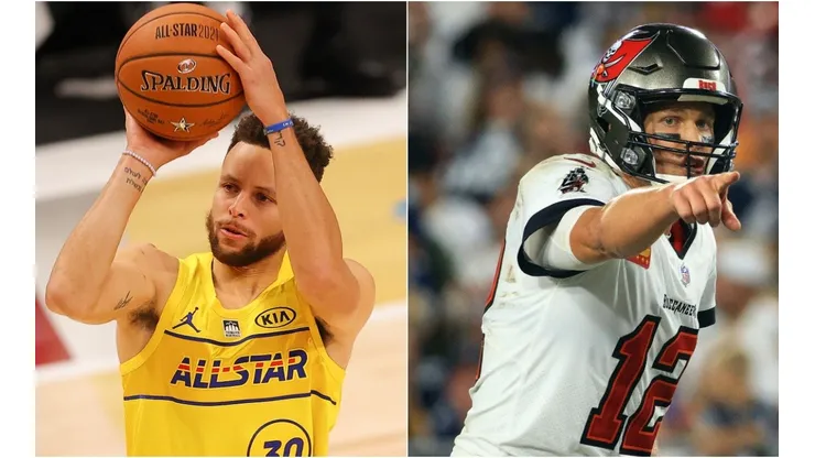 Stephen Curry and Tom Brady (Getty)