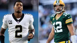 Jameis Winston (left) & Aaron Rodgers. (Getty)