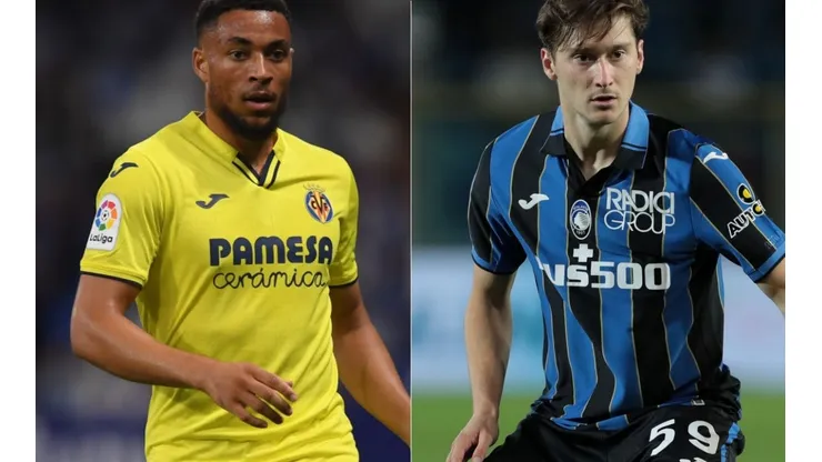 Arnaut Danjuma of Villarreal (left) and Aleksej Miranchuk of Atalanta (right) (Getty)