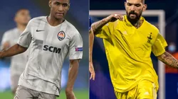 Tete of Shakhtar Donetsk (left) and Dimitris Kolovos of FC Sheriff (right) (Getty)