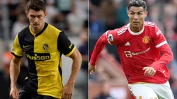 Christian Fassnacht of BSC Young Boys (left) and Cristiano Ronaldo of Manchester United (Getty).