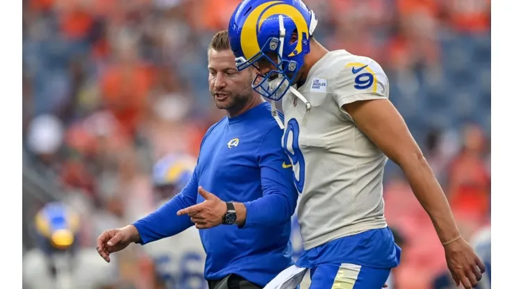 Matthew Stafford (right) Sean McVay (left) of Los Angeles Rams (Getty)