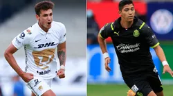 Juan Dinneno of Pumas UNAM (left) and Angel Saldivar of Chivas (Getty).