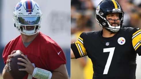 Josh Allen of Buffalo Bills (left) and Ben Roethlisberger of Pittsburgs Steelers (right) (Getty)