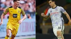 Thomas Meunier of Borussia Dortmund (left) and Necip Uysal of Besiktas (right) (Getty)