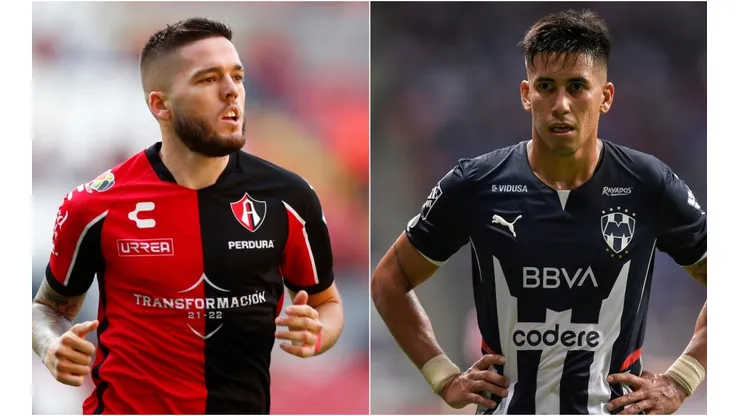 Franco Troyansky of Atlas (left) and Maximiliano Meza of Monterrey. (Getty)