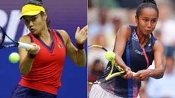Emma Raducanu of Great Britain (left) and Leylah Fernandez of Canada (right). (Getty)