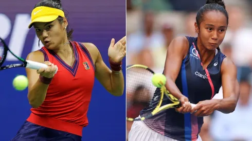 Emma Raducanu of Great Britain (left) and Leylah Fernandez of Canada (right). (Getty)