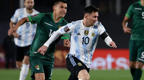 Lionel Messi in action during Argentina-Bolivia. (Getty)