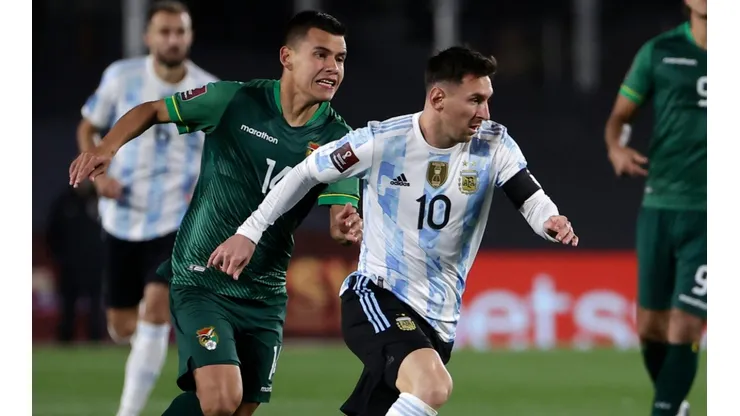 Lionel Messi in action during Argentina-Bolivia. (Getty)