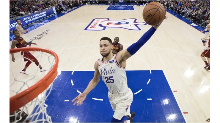 Ben Simmons vs. the Cavs.(Getty)