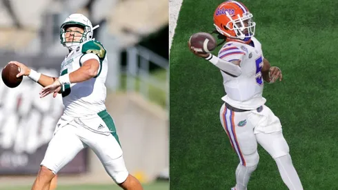 Cade Fortin, Quarterback of South Florida (left) and Emory Jones, Quarterback of Florida Gators (right) (Getty)