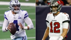 Dak Prescott (left) & Tom Brady. (Getty)