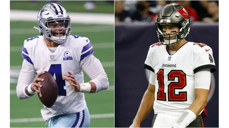 Dak Prescott (left) & Tom Brady. (Getty)