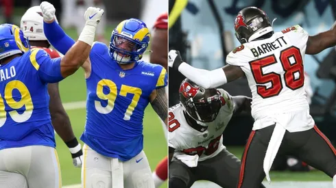 Los Angeles Rams (left) & Tampa Bay Buccaneers. (Getty)