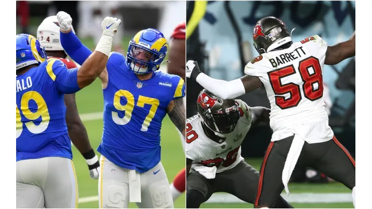 Los Angeles Rams (left) & Tampa Bay Buccaneers. (Getty)